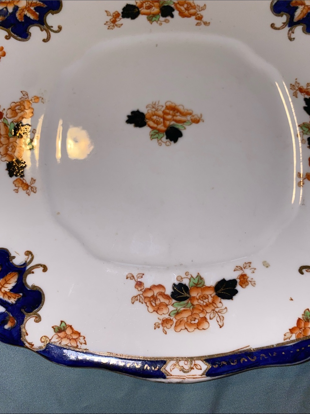 Vintage Royal Albert Heirloom Crown China England Cake Plate Set of 4 - Picture 14 of 16
